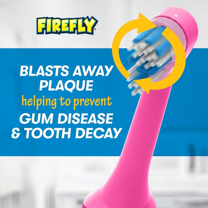 Firefly Clean N' Protect Barbie Toothbrush with Antibacterial Cover, Soft Bristles, Battery Included, Ages 3+, 1 Count - Image 4